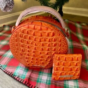 Brand new, beautiful Brahmin Lane Mandarin orange Melbourne, with matching Jane